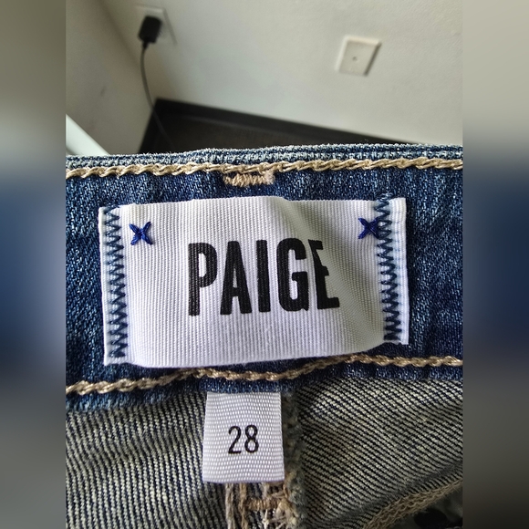 PAIGE Women's Distressed Blue Skinny Jeans - Picture 3 of 8